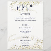 Menu Ontvangst van marineweddenschappen en gouden (Achterkant)