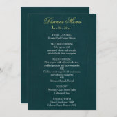 Menu op donkergroene achtergrond (Voorkant / Achterkant)