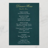 Menu op donkergroene achtergrond (Voorkant)