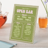 Menu Openingsbalk Retro Reclamebord Met Voetstuk (Insitu)