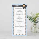 Menu Oranje en blauwe wondweddenschappen (Staand voorkant)