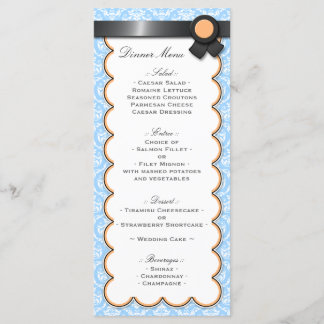 Menu Oranje en blauwe wondweddenschappen