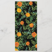 Menu Oranje en zwarte gotische pony en Roos bruilo (Achterkant)