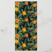 Menu Oranje en zwarte gotische pony en Roos bruilo (Achterkant)