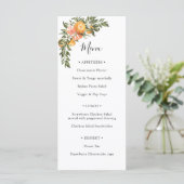 Menu Oranje Vrijgezellenfeest hoofdrukreis (Staand voorkant)