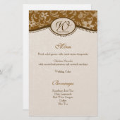 Menu Oude westerse  stijl (Voorkant / Achterkant)