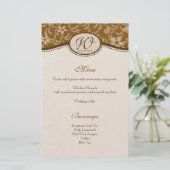 Menu Oude westerse  stijl (Staand voorkant)