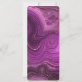 Menu Paarse Amethyst en Gold Abstracte Agate Kaart (Achterkant)