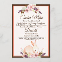 Menu Paasbunny Peach