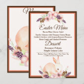 Menu Paasbunny Peach (Voorkant / Achterkant)