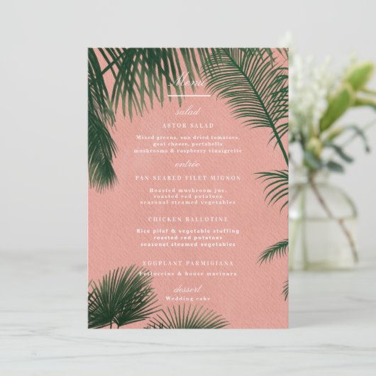 Menu Palm Springs (Staand voorkant)