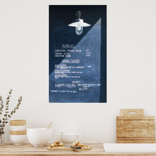 Menu Parijs Poster (Keuken)
