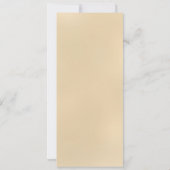 Menu partijfeestmaal | Elegant Dark Ecru Set Kaart (Achterkant)