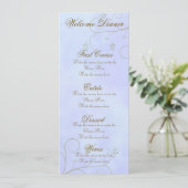 Menu partijfeestmaal | Elegant Light Blue Set (Staand voorkant)