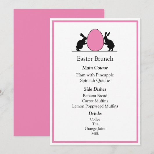 Menu Pasen (Voorkant / Achterkant)