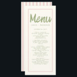 Menu Pastel Handwriting Typography Retro Weddensch<br><div class="desc">, </div>