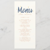 Menu Pastel Handwriting Typography Retro Weddensch (Voorkant)