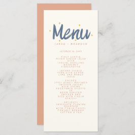 Menu Pastel Handwriting Typography Retro Weddensch