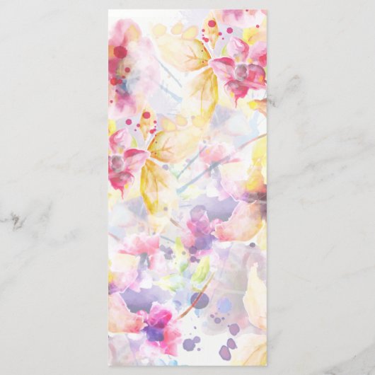 Menu Pastel Waterverf (Achterkant)