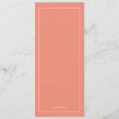 Menu Peach & Red Heart Weddenschap (Achterkant)