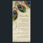 Menu Peacock & Feather Elegant Matching Dinner<br><div class="desc">COLOR PALETTE: zwart, tan, crème, koninklijk blauw, groen en roest. ONTWERP: overeenkomende Kaart van het menu Dinner. De bruid- en bruidenamen en de trouwdatum staan vooraan in dit ontwerp. Dit antiek , geïnspireerde bruiloft collectie heeft een compleet geheel van producten en kan in verschillende kleuren worden gemaakt. Als je wilt...</div>