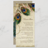 Menu Peacock & Feather Elegant Matching Dinner (Voorkant / Achterkant)