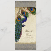 Menu Peacock & Feather Elegant Matching Dinner (Achterkant)