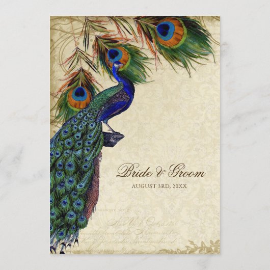 Menu Peacock & Feather Elegant Matching Dinner (Achterkant)