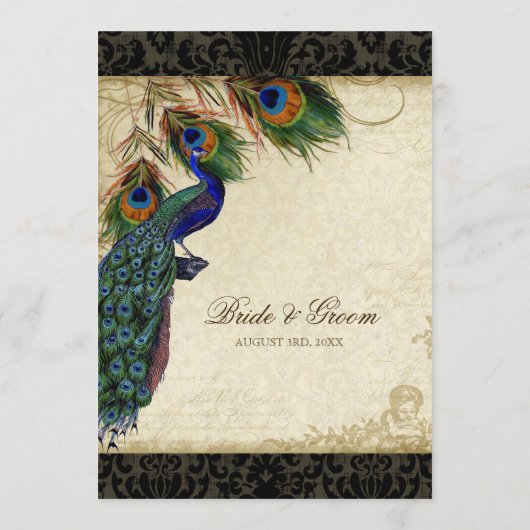 Menu Peacock & Feather Elegant Matching Dinner (Achterkant)