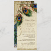 Menu Peacock & Feather Elegant Matching Dinner (Voorkant / Achterkant)