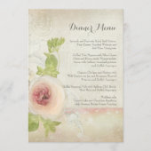  menu Peony Flower Elegant Floral (Voorkant)