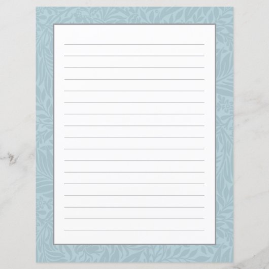 Menu Planner voor familienaam | Blauwe Bloem (Achterkant)