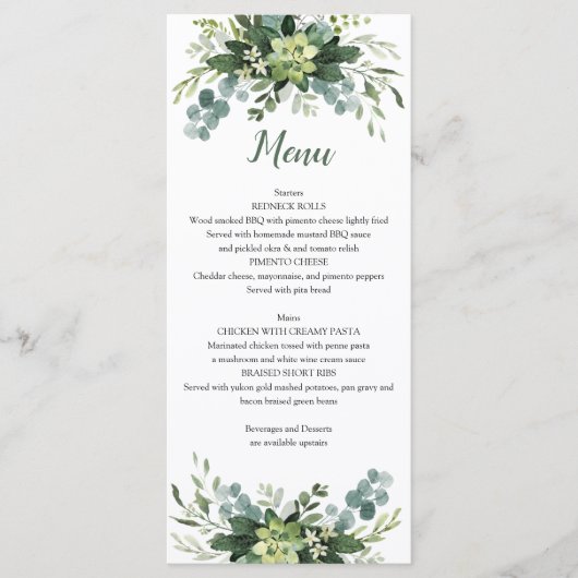 Menú Plano de vegetación Menu (Voorkant)