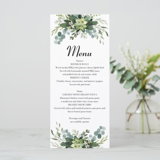 Menú Plano de vegetación Menu (Staand voorkant)