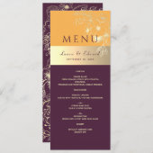Menu Plum Paars Wedding (Voorkant / Achterkant)