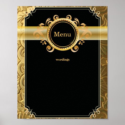 Menu Poster (Voorkant)
