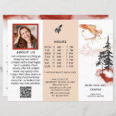 *~* Menu Price QR Photo Trivoudig Brochure PHOENIX (Voorkant / Achterkant)