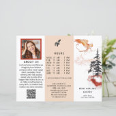 *~* Menu Price QR Photo Trivoudig Brochure PHOENIX (Staand voorkant)