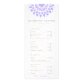 Menu Prijs van Lavender Lotus Natural Spa Salon (Voorkant)