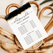 Menu Prijs voor Black and Gold Waterverf-service