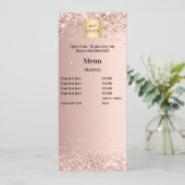 Menu Prijslijst business logo Gold card Kaart (Staand voorkant)