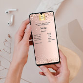 Menu Prijslijst business logo Gold card Kaart