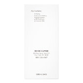 Menu Prijslijst Champagne Pink Glitter Salon (Achterkant)