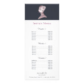 Menu Prijslijst Floral Beauty Face Salon (Voorkant)