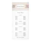 Menu Prijslijst met turquoise en Silver Sequin (Voorkant)