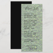 Menu Prijslijst natuur grass Nail (Voorkant / Achterkant)