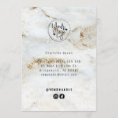 Menu Prijslijst professionele marmer Nail (Achterkant)