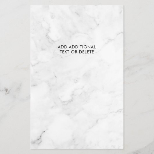 Menu Prijslijst professionele marmer Nail (Achterkant)