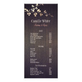 Menu Prijslijst Rustic Zen Gold Branch Hair Salon (Voorkant)