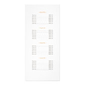 Menu Prijslijst van Fun Bokeh en Roos Gold Salon 2 (Achterkant)